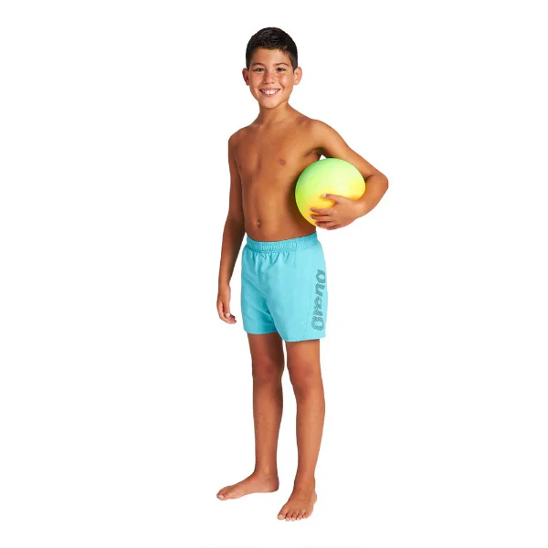 Arena Fundamentals Logo Jr Box Swimming Shorts, Martinica-Navy-Soft Green