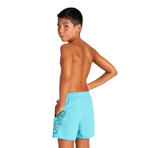 Arena Fundamentals Logo Jr Box Swimming Shorts, Martinica-Navy-Soft Green - Image 2