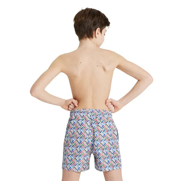 Arena Boys Beach Boxer Allover Swimming Shorts, White Multi - Image 2