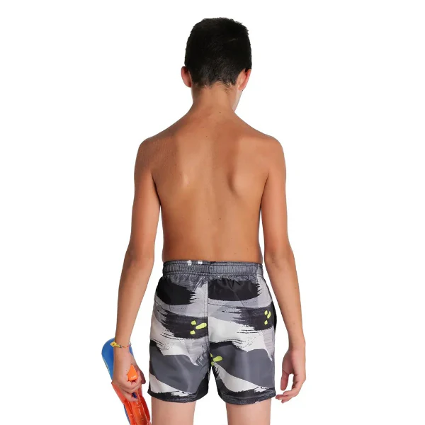 Arena Boys Beach Boxer Allover Swimming Shorts, Grey Multi - Image 2