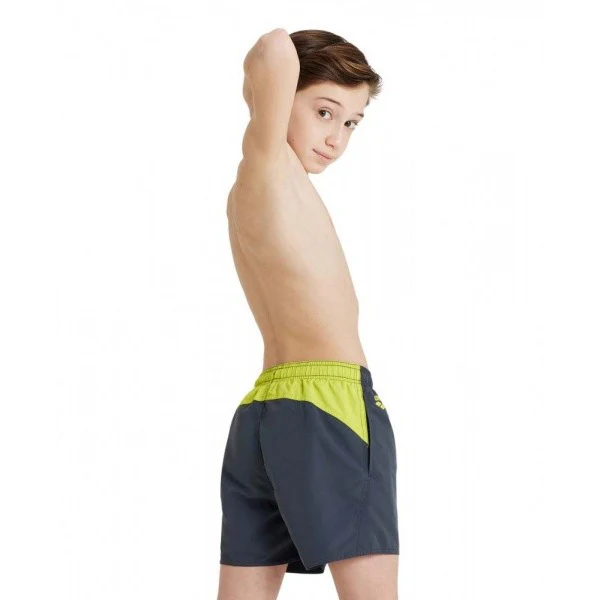 Arena Boys' Beach Boxer Logo Swimming Shorts, Asphalt-Soft Green - Image 2