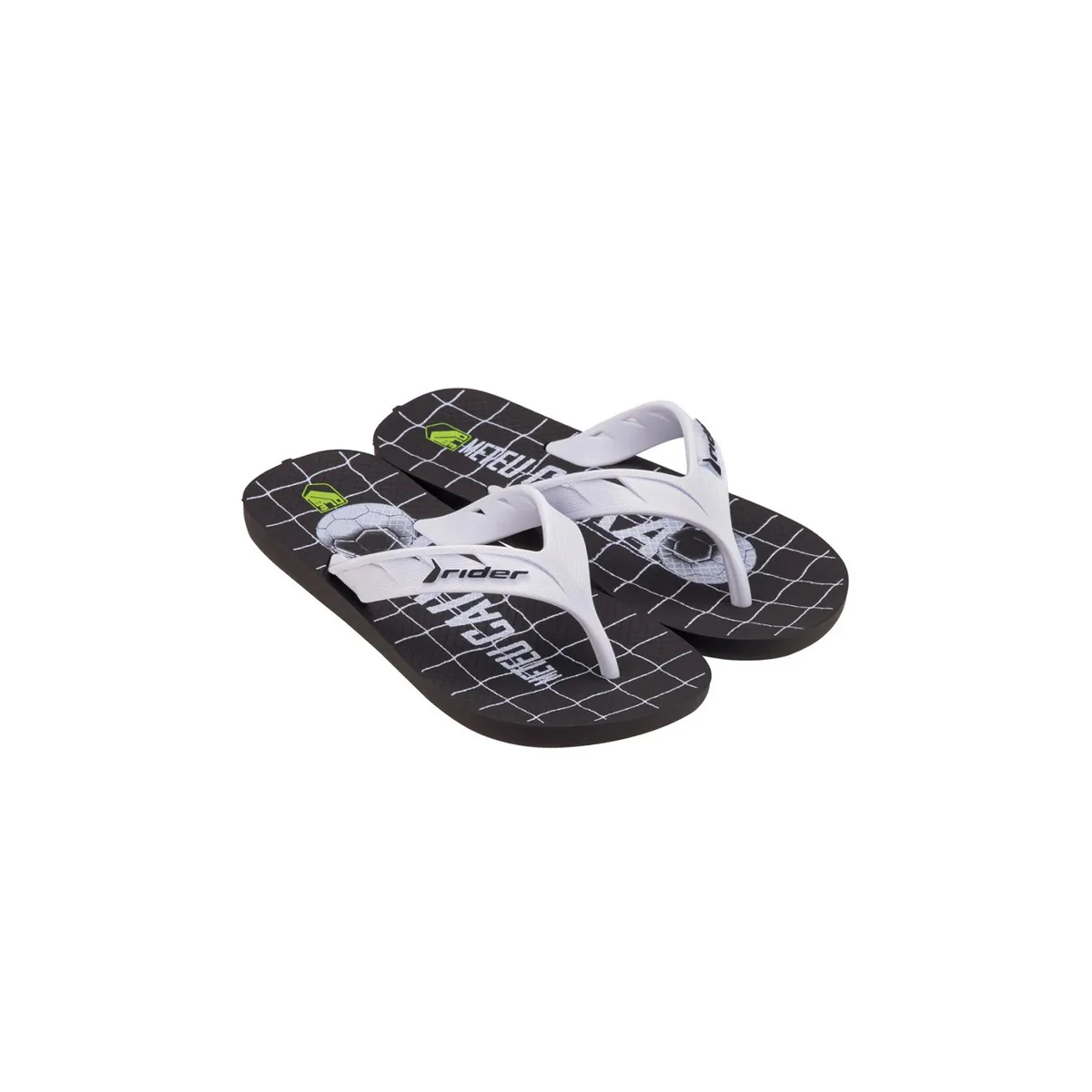 Rider Swimming Flip Flop For Kids, Black & White - Image 2