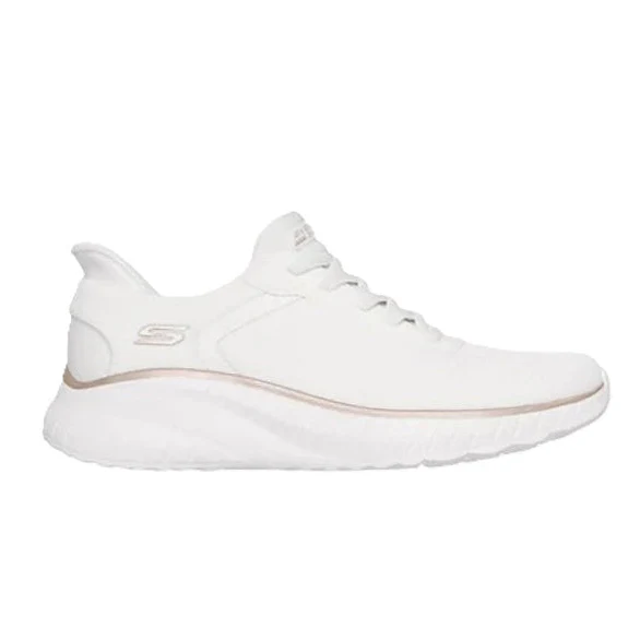 Skechers Bobs Squad Chaos Lifestyle Shoes For Women, White Gold