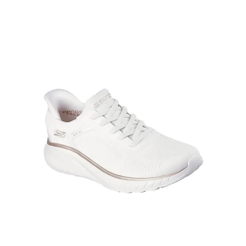 Skechers Bobs Squad Chaos Lifestyle Shoes For Women, White Gold - Image 3