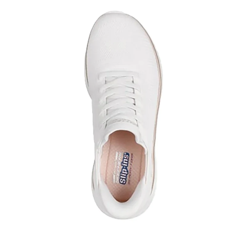 Skechers Bobs Squad Chaos Lifestyle Shoes For Women, White Gold - Image 4