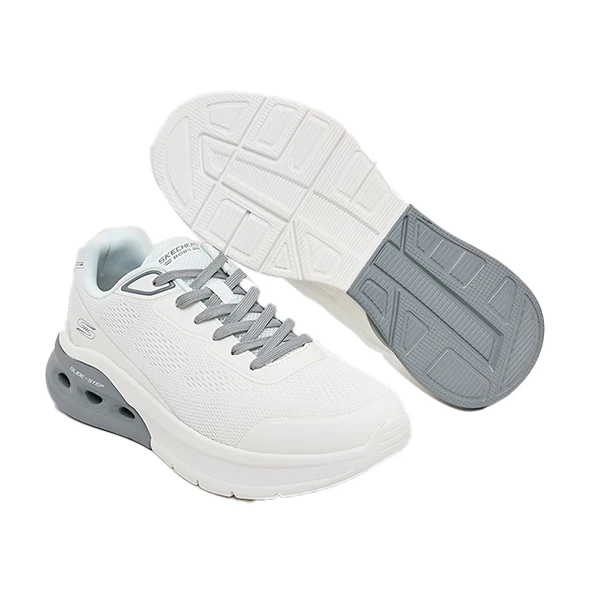 Skechers Bobs Arc Waves 2.0 Running Shoes For Men, White&Gray - Image 4