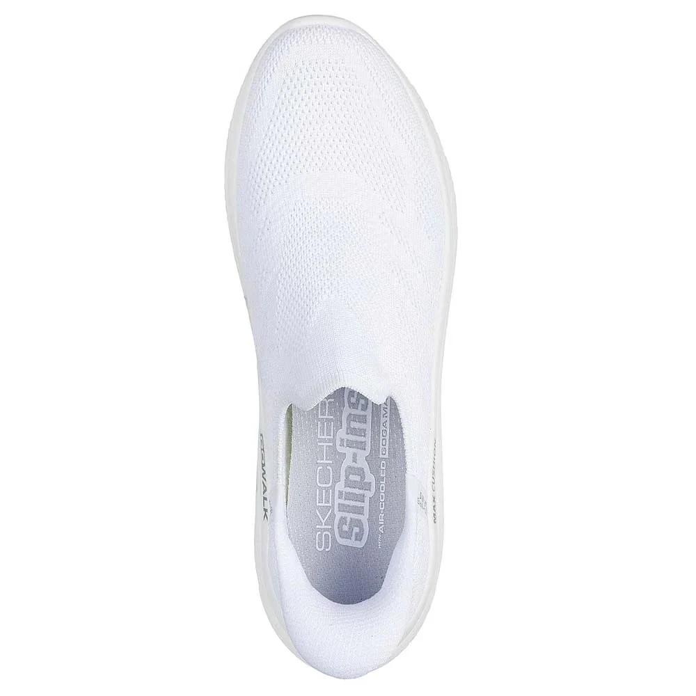 Skechers Go Walk Max Cushioning Hyper Burst Walking Shoes For Women, White - Image 3