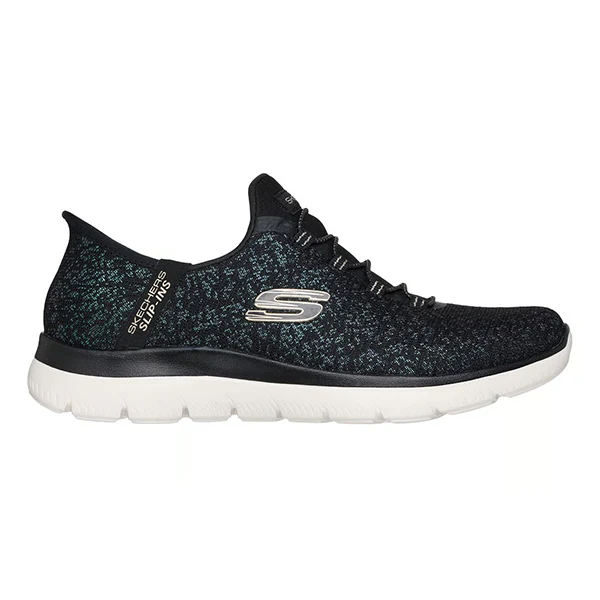 Skechers Summits Lifestyle Shoes For Women, Black Gold