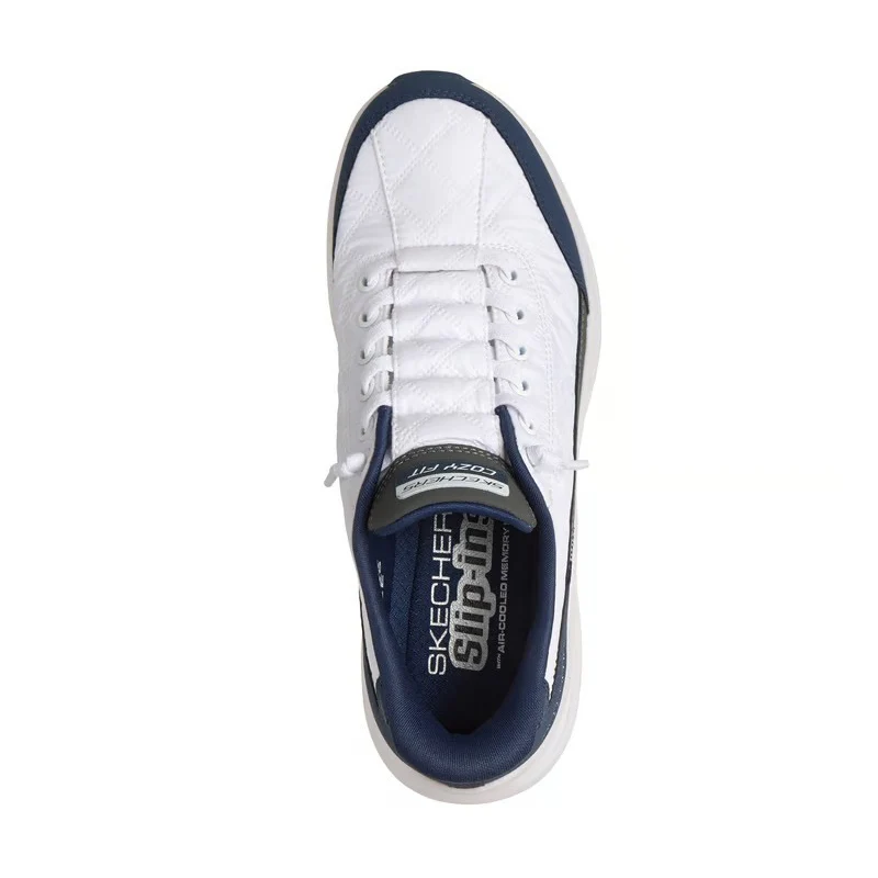 Skechers Contour Foam Lifestyle Shoes For Women, White Navy - Image 4