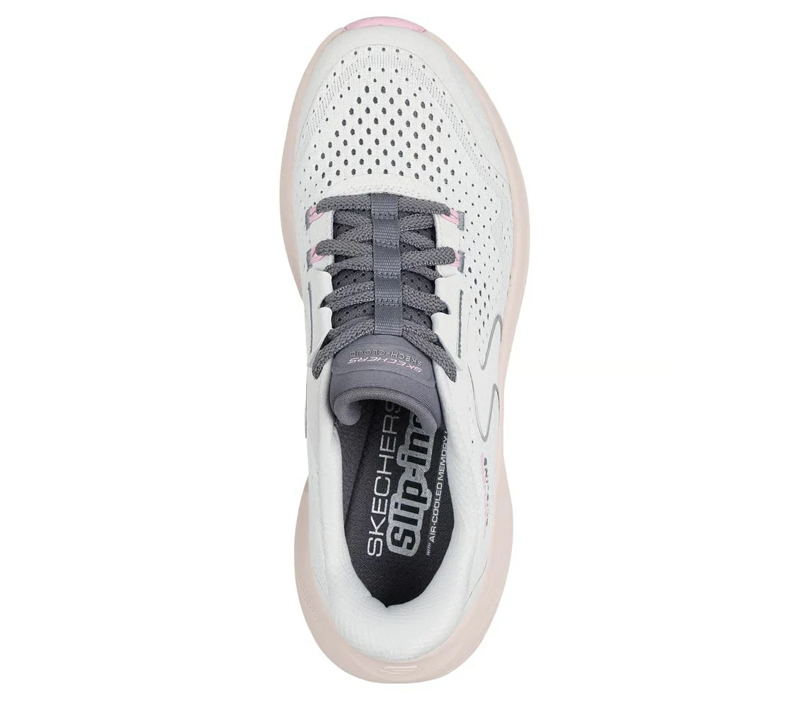 Skechers Skech Cloud Running Shoes For Women, White Multi - Image 5