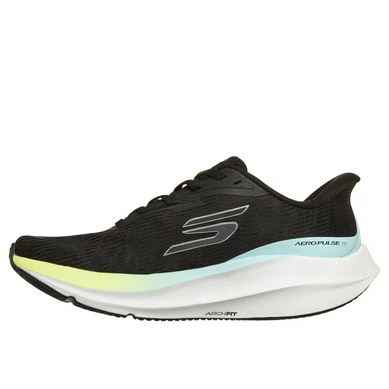Skechers Skechers Slip-Ins: Aero Pulse Running Shoes For Women, Black Yellow Blue - Image 2