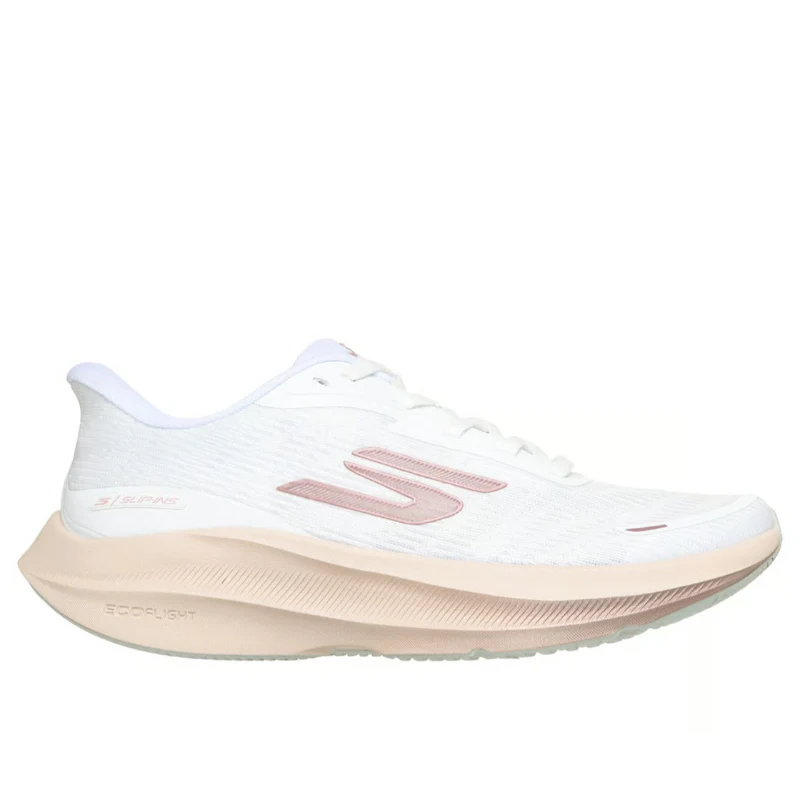 Skechers Skechers Slip-Ins: Aero Pulse Running Shoes For Women, White Rose Silver