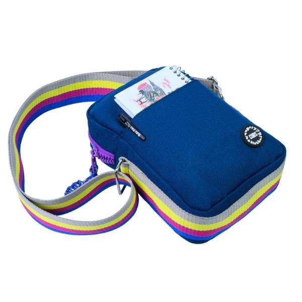 Cubs Cross Body Bag For Unisex, Navy&Purple - Image 3