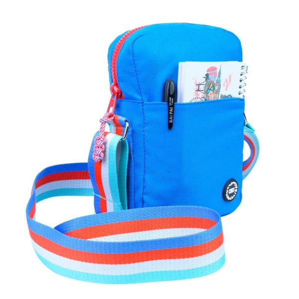 Cubs Cross Body Bag For Unisex, Royal Blue&Red - Image 2