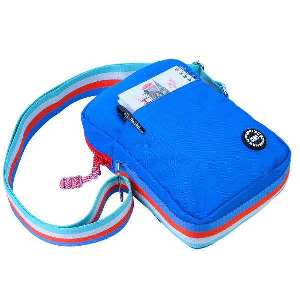 Cubs Cross Body Bag For Unisex, Royal Blue&Red - Image 3