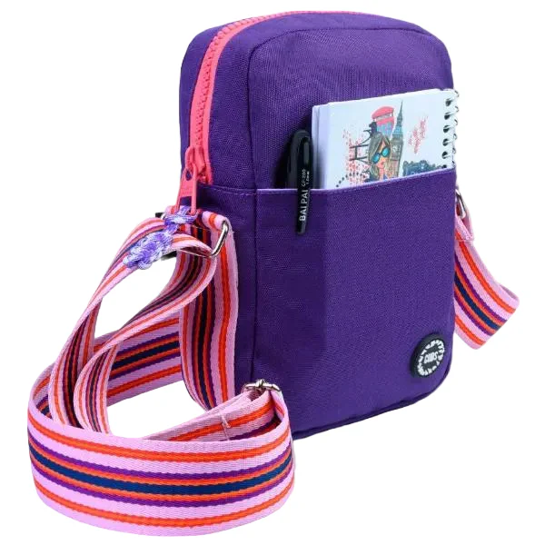 Cubs Cross Body Bag For Unisex, Purple&Fushia - Image 2