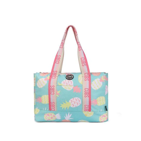 Cubs Pastel Pineapples & Pastel Tie Dye Double Face Tote Bag For Unisex