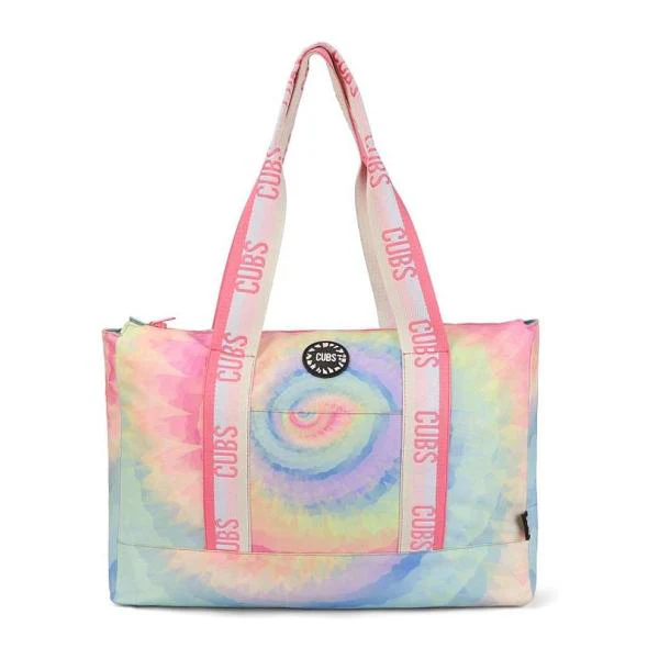 Cubs Pastel Pineapples & Pastel Tie Dye Double Face Tote Bag For Unisex - Image 2
