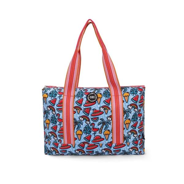 Cubs Flamingos And Pineapples Double Face Tote Bag For Unisex - Image 2