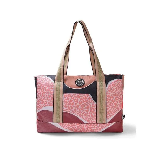 Cubs Brown Leopard Double Face Tote Bag For Unisex