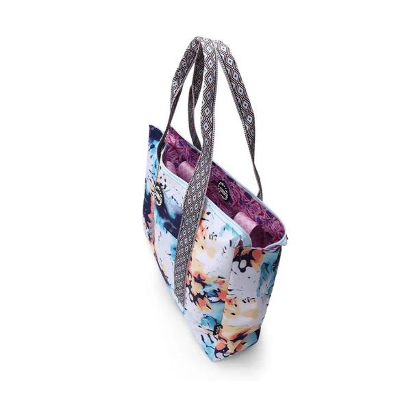 Cubs Bluish Tie Dye And Pinky Stars Double Face Tote Bag For Unisex - Image 3