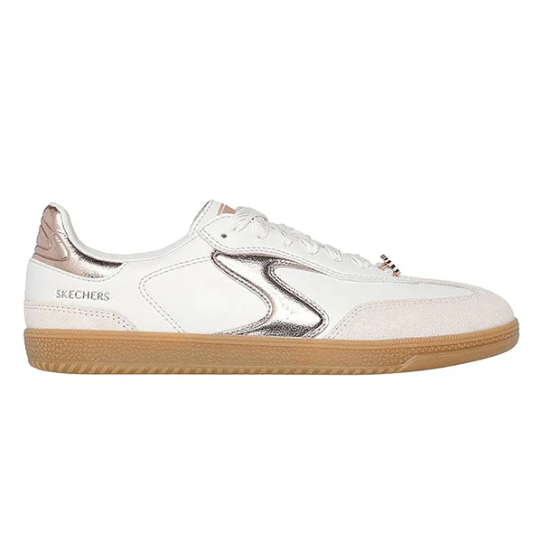 Skechers Hotshot Lifestyle Shoes For Women, White Rose Gold