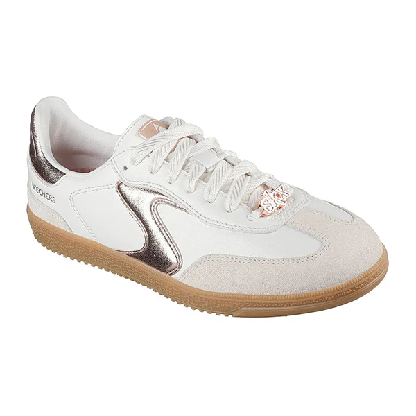 Skechers Hotshot Lifestyle Shoes For Women, White Rose Gold - Image 3