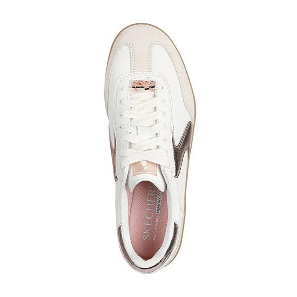 Skechers Hotshot Lifestyle Shoes For Women, White Rose Gold - Image 4