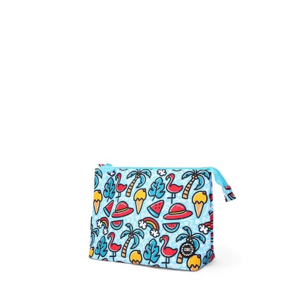 Cubs Baby Blue Flamingos Medium Pouch For Unisex - Image 2