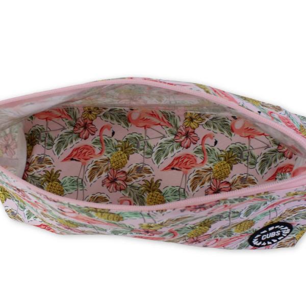 Cubs Pinkish Flamingos Medium Pouch For Unisex - Image 3