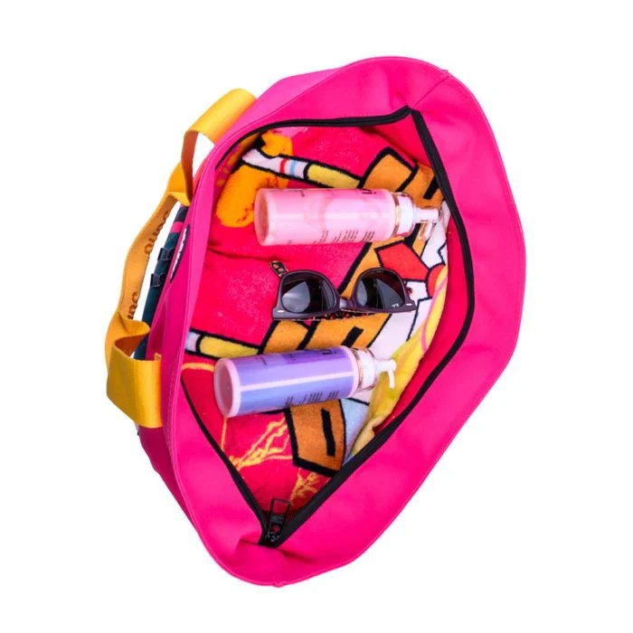 Cubs Tote Fushia Stripes Cooling Bag For Unisex - Image 4