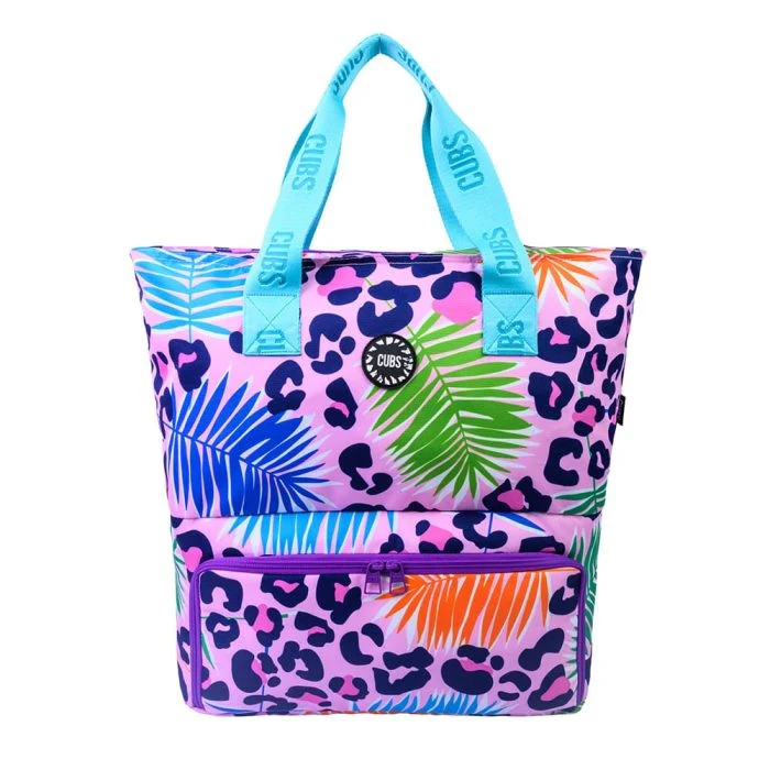 Cubs Multi Leopard Tote Cooling Bag For Unisex