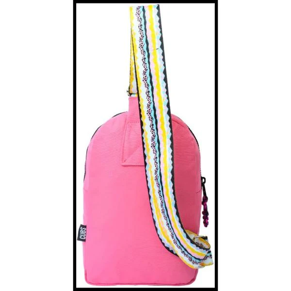 Cubs Sling 2 Front Pocket Cross Bag For Unisex, Pink&Black - Image 3