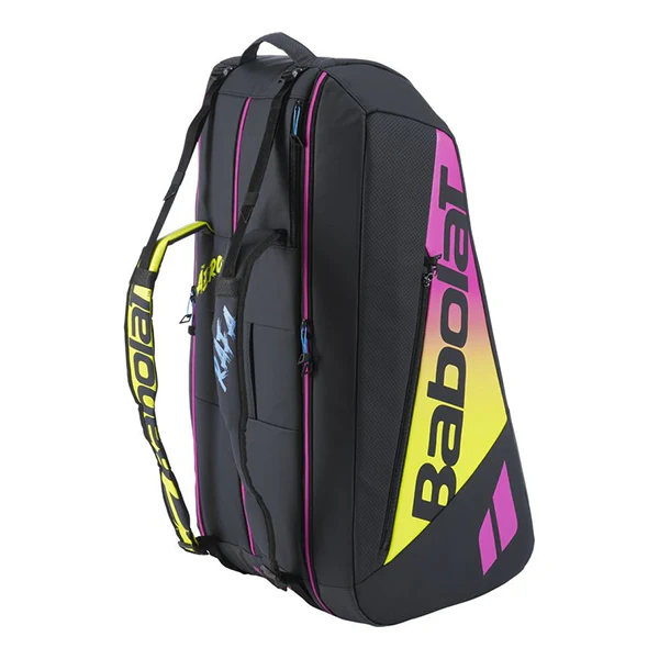 BABOLAT RH12 PURE AERO RAFA G2 TENNIS BAG FOR UNISEX, BLUE&YELLOW&PINK - Image 3