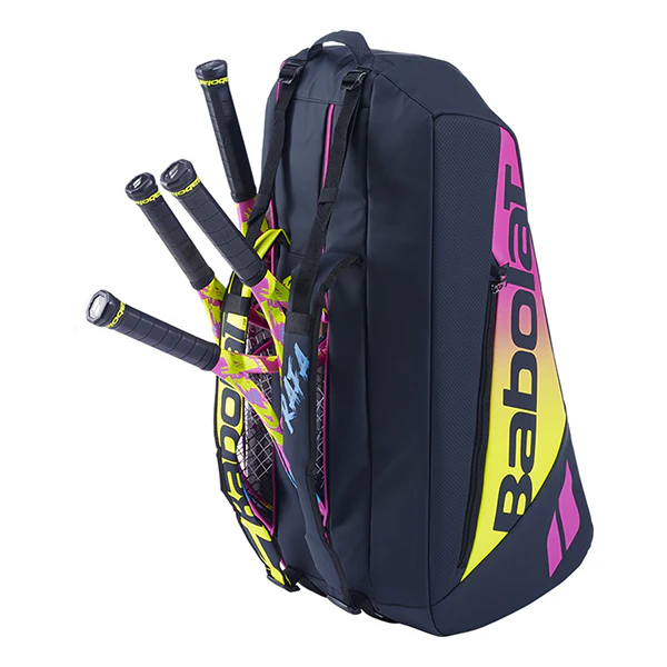 BABOLAT RH6 PURE AERO RAFA G2 TENNIS BAG FOR UNISEX, BLUE&YELLOW&PINK - Image 2