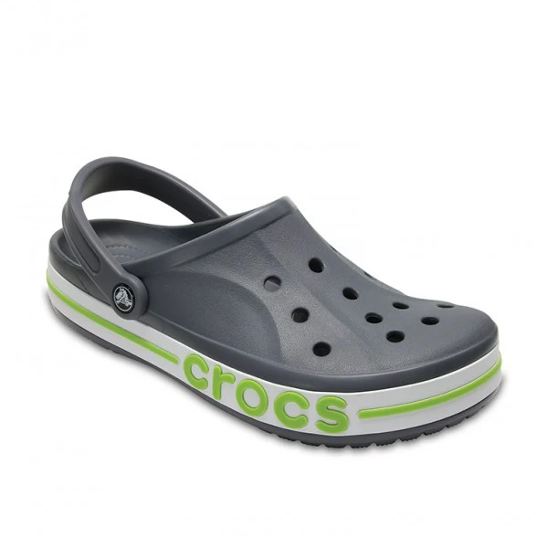 Crocs Bayaband Clog For Unisex, Charcoal&Volt Green - Image 2