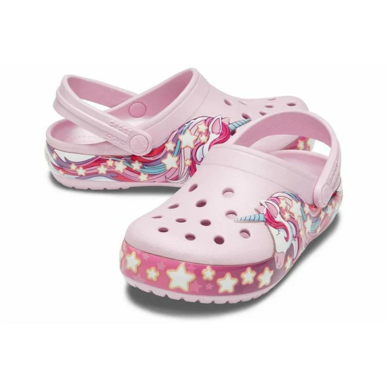 Crocs Fl Unicorn Band Clog For Girls, Blrna Pink - Image 4