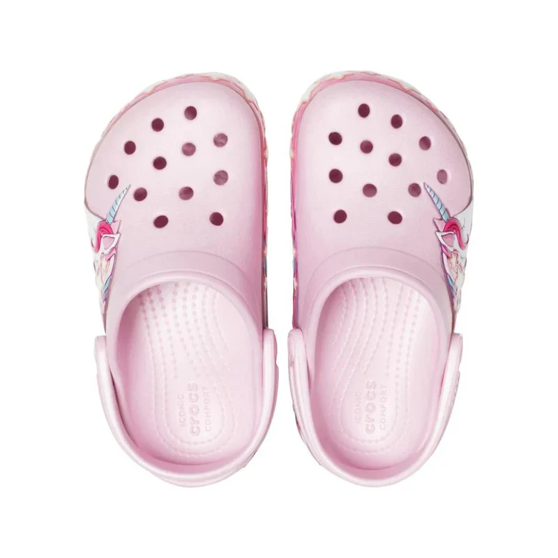 Crocs Fl Unicorn Band Clog For Girls, Blrna Pink - Image 5