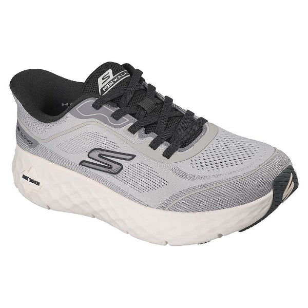 Skechers Go Walk Max Cushioning Flex Walking Shoes For Men, Gray Black - Image 3