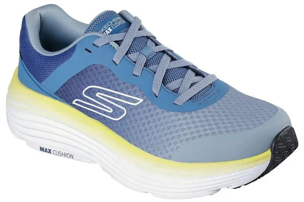 Skechers Max Cushioning Endeavour Running Shoes For Men, Navy Lime - Image 3