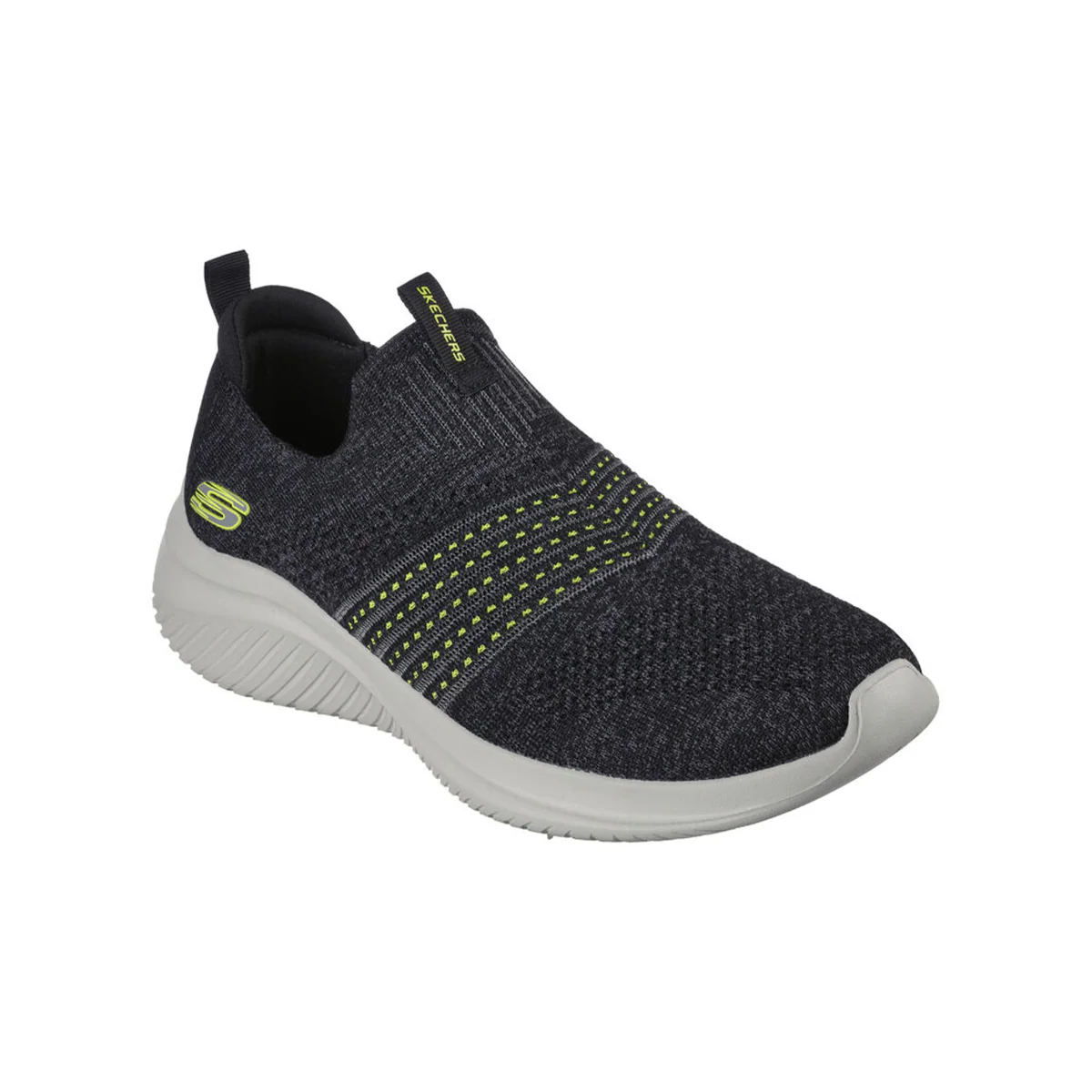 Skechers Ultra Flex 3.0 Wintek Shoes For Men, Black & Lime - Image 3