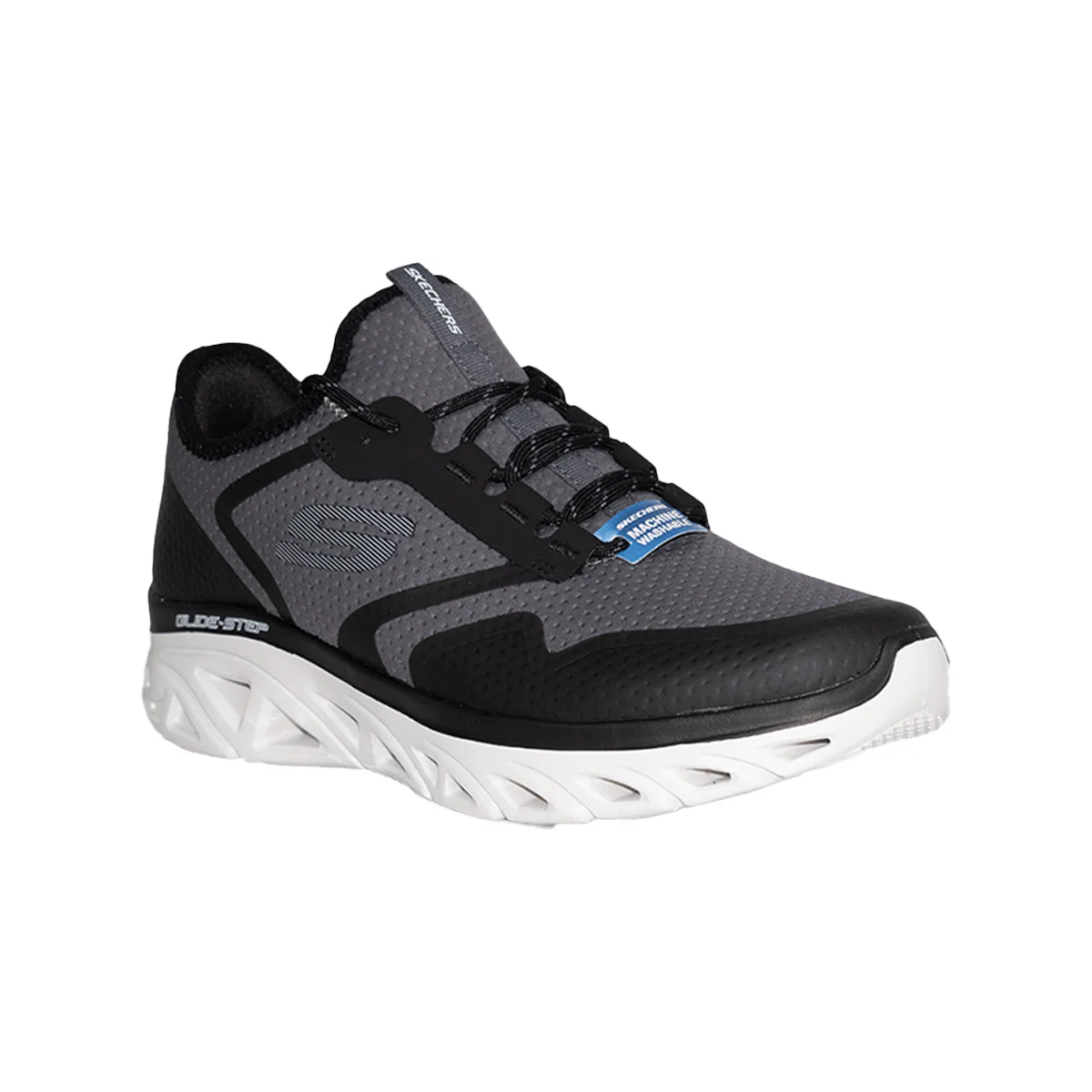 Skechers Glide Step Sports Shoes For Men, Charcoal Black - Image 3