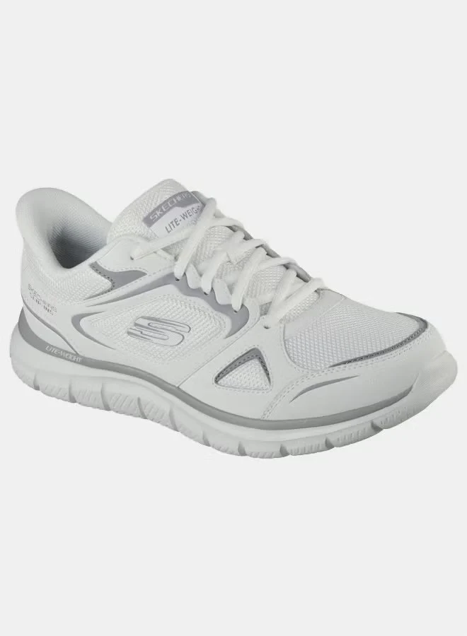 Skechers Track Sports Lifestyle Shoes For Men, White&Gray - Image 3