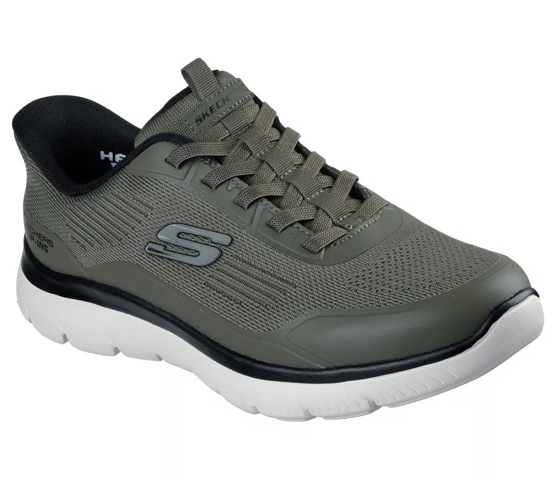 Skechers Summits Sports Lifestyle Shoes For Men, Olive Black - Image 3