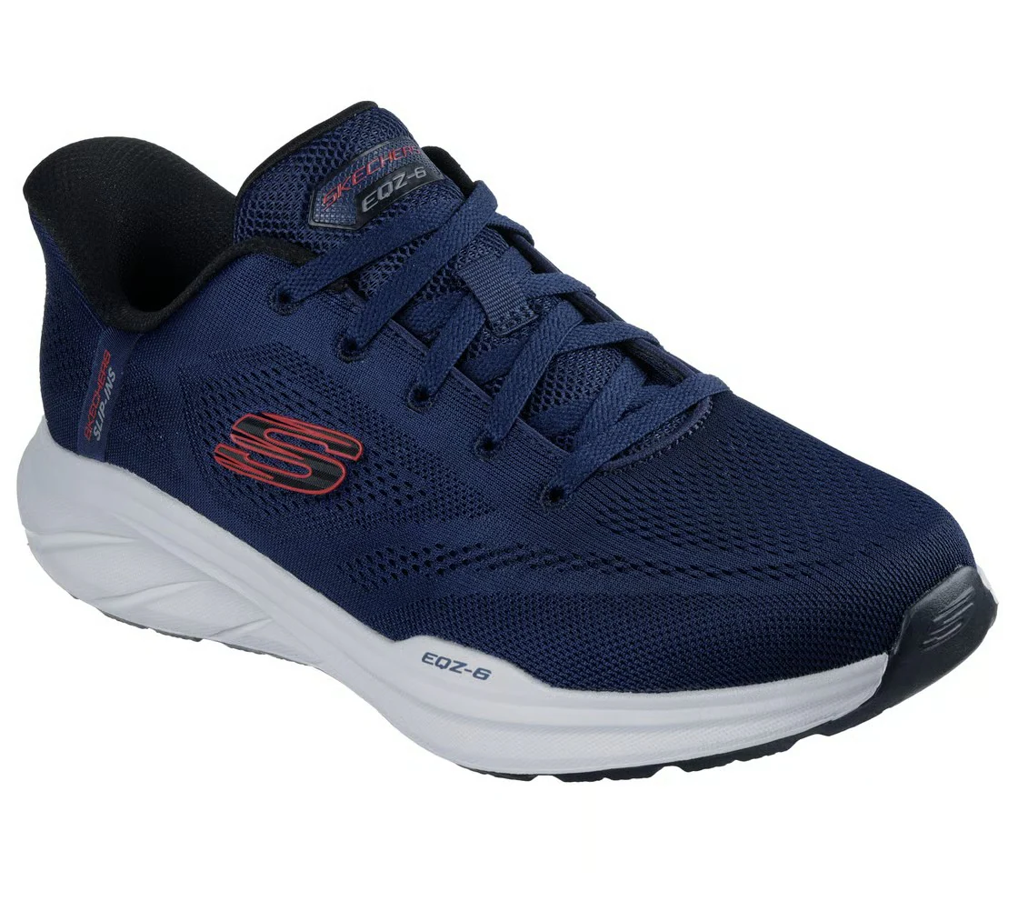 Skechers Equalizer 6.0 Sports Lifestyle Shoes For Men, Navy Red - Image 3