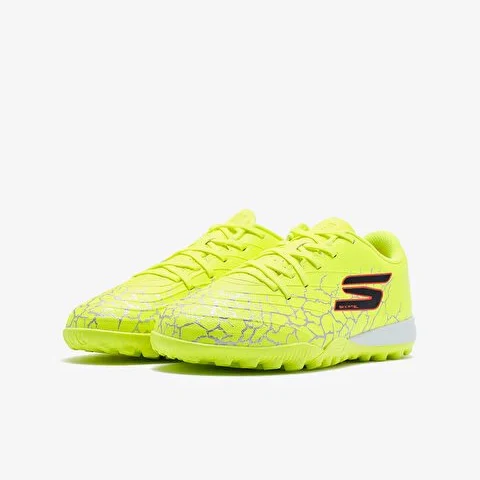 Skechers 1.5 Jr Youth Tf Tartan Shoes For Boys, Yellow&Black - Image 4