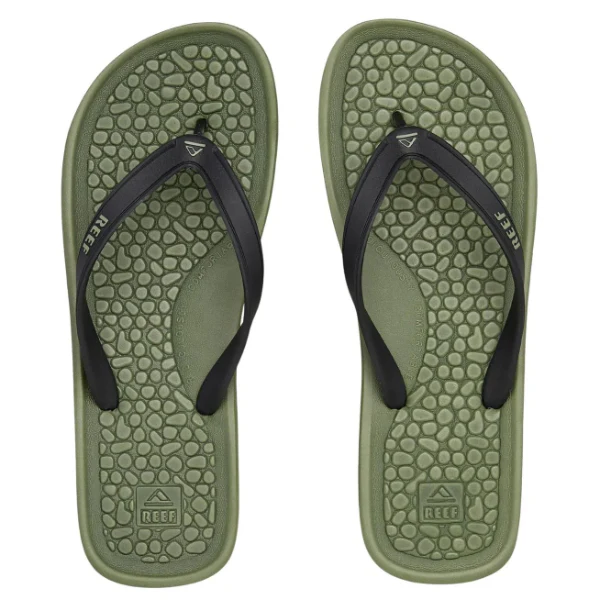Reef G Land Flip Flops For Men, Olive&Black