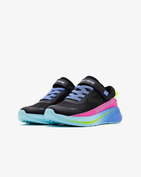 Skechers Wave 92 Sports Lifestyle Shoes For Girls, Black Multi - Image 3