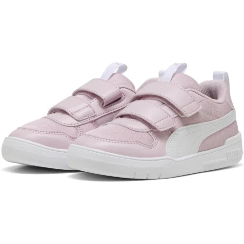 Puma Multiflex Mesh Lifestyle Shoes For Girls, White&Pink - Image 3
