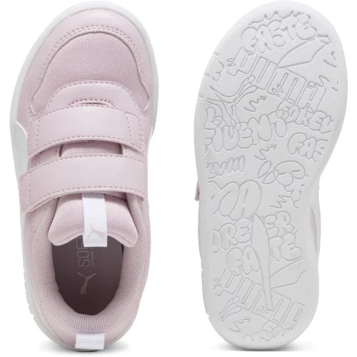 Puma Multiflex Mesh Lifestyle Shoes For Girls, White&Pink - Image 5